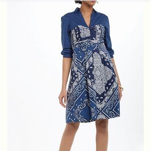 Holding Horses Anthropologie Bandana Shirt Dress
